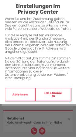 Vorschau der mobilen Webseite www.paradiesapotheke-vs-app.de, Paradies Apotheke