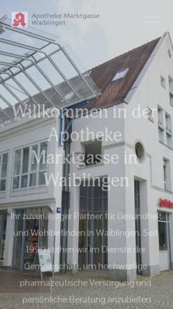 Vorschau der mobilen Webseite www.apotheke-marktgasse.de, Apotheke Marktgasse