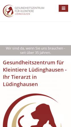 Vorschau der mobilen Webseite www.kleintierklinik-luedinghausen.de, Tierärztliche Klinik Dr. Hartmann