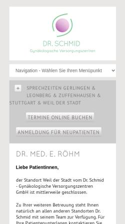 Vorschau der mobilen Webseite www.drroehm.de, Dr.med. Eberhard Röhm