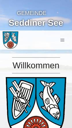 Vorschau der mobilen Webseite www.seddiner-see.de, Gemeinde Seddiner See