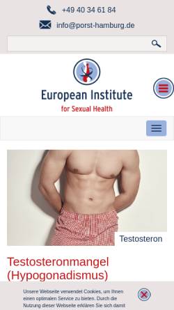 Vorschau der mobilen Webseite porst-hamburg.de, Hormonstörungen des Mannes