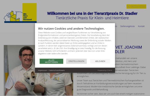 Vorschau von www.tierklinik-stadler.de, Tierklinik Dr. Stadler