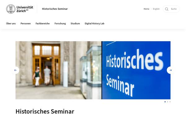 Vorschau von www.hist.uzh.ch, Historisches Seminar der Universität Zürich