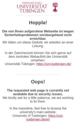 Vorschau der mobilen Webseite www.mittelalter.uni-tuebingen.de, Mittelalterliche Geschichte - Universität Tübingen