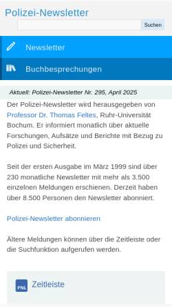 Vorschau der mobilen Webseite polizei-newsletter.de, Polizei-Newsletter