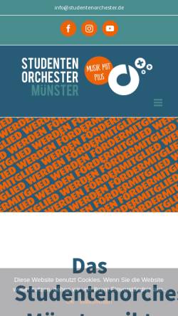 Vorschau der mobilen Webseite studentenorchester.de, Studentenorchester Münster e.V. (SOM)
