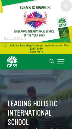 Vorschau der mobilen Webseite www.gess.sg, Deutsche Europäische Schule Singapur, Singapur
