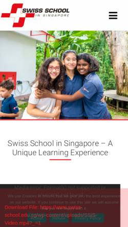 Vorschau der mobilen Webseite www.swiss-school.edu.sg, Schweizer Schule - Swiss School Singapore, Singapore