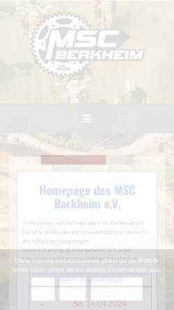 Vorschau der mobilen Webseite www.msc-berkheim.de, MSC Berkheim e.V.