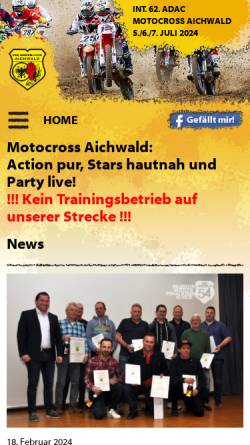 Vorschau der mobilen Webseite www.motocross-aichwald.de, MSC 