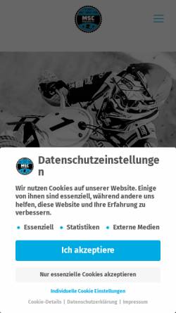 Vorschau der mobilen Webseite www.msc-rebland.de, MSC Rebland e.V. Hertingen