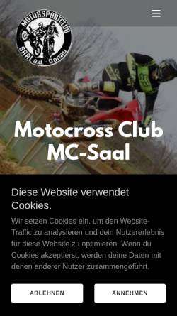Vorschau der mobilen Webseite www.mc-saal.de, Motorsport Club Saal