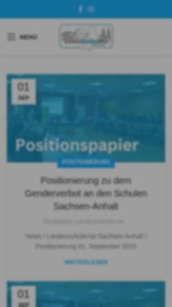 Vorschau der mobilen Webseite www.landesschuelerrat-lsa.net, Landesschülerrat Sachsen-Anhalt
