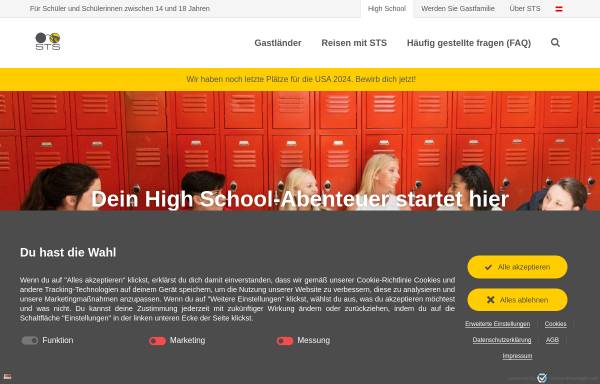 Vorschau von www.sts-highschool.at, STS Österreich