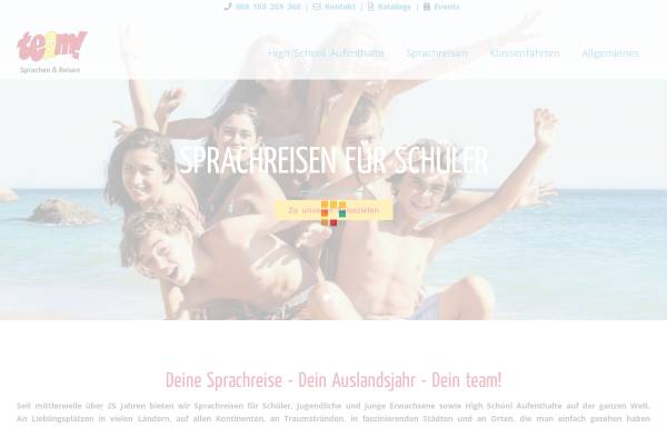 Vorschau von www.team-sprachreisen.de, team! GmbH
