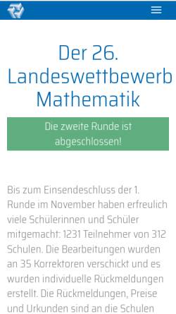Vorschau der mobilen Webseite lwmb.de, Landeswettbewerb Mathematik Bayern