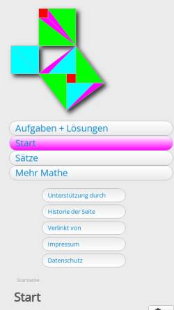 Vorschau der mobilen Webseite www.olympiade-mathematik.de, Mathematik Olympiaden