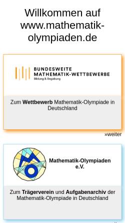 Vorschau der mobilen Webseite www.mathematik-olympiaden.de, Mathematik-Olympiaden e.V.