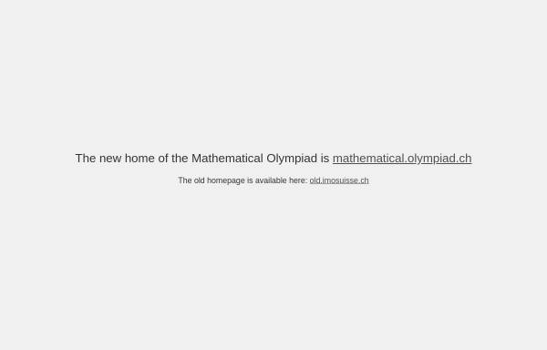 Vorschau von imosuisse.ch, SMO - Schweizer Mathematik-Olympiade