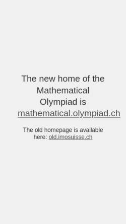 Vorschau der mobilen Webseite imosuisse.ch, SMO - Schweizer Mathematik-Olympiade