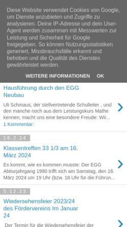 Vorschau der mobilen Webseite www.egg90.de, München - Erasmus-Grasser-Gymnasium (EGG)