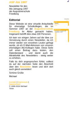 Vorschau der mobilen Webseite asfabi1997.timm.tv, Friedberg/Hessen - Augustinerschule Friedberg (ASF) - The Next Generation