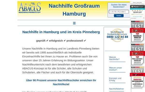Vorschau von www.nachhilfe-hh.de, Abacus Nachhilfeinstitut, Kai Pöhlmann