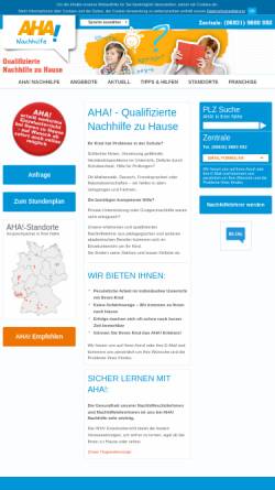 Vorschau der mobilen Webseite www.aha-nachhilfe.de, AHA! Nachhilfe