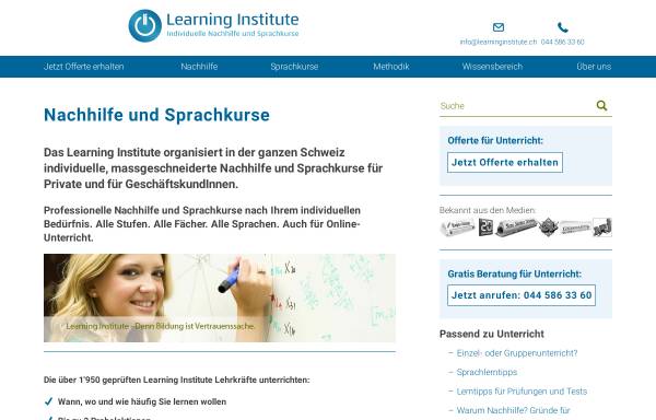 Vorschau von www.learninginstitute.ch, Learning Institute