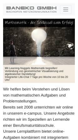 Vorschau der mobilen Webseite www.mathcampus.ch, Mathcampus