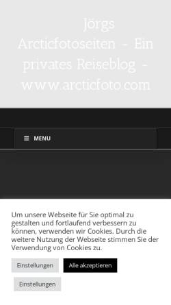 Vorschau der mobilen Webseite www.arcticfoto.com, Arcticfoto [Jörg Gerkewitz]