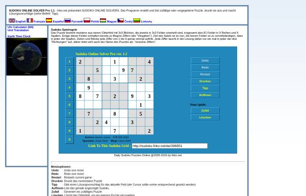 Sudoku Online Solver