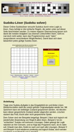 Vorschau der mobilen Webseite members.chello.at, Sudoku-Löser