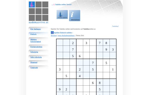 Vorschau von sudokuonline.at, Sudoku.at