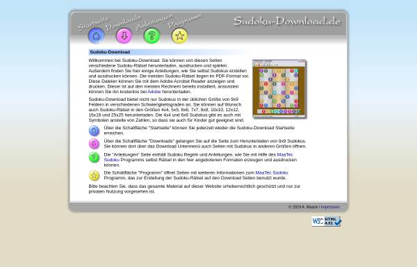 Vorschau von www.sudoku-download.de, Sudoku-Download