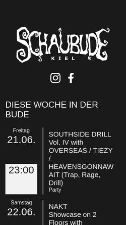 Vorschau der mobilen Webseite www.kieler-schaubude.de, Musikclub Schaubude