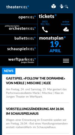 Vorschau der mobilen Webseite www.ballett-kiel.de, Ballett Kiel
