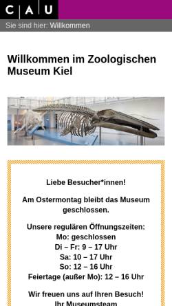 Vorschau der mobilen Webseite www.uni-kiel.de, Museen in Kiel