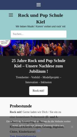 Vorschau der mobilen Webseite www.rockpopschule.de, Rock & Pop Schule GbR
