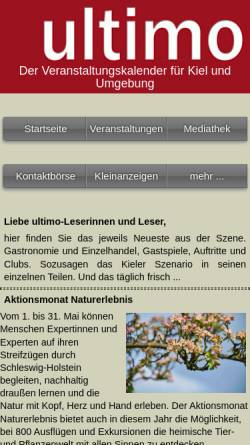 Vorschau der mobilen Webseite ultimo-kiel.de, Ultimo Kiel