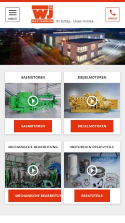 Vorschau der mobilen Webseite www.wulf-johannsen.de, Wulf Johannsen KG GmbH & Co