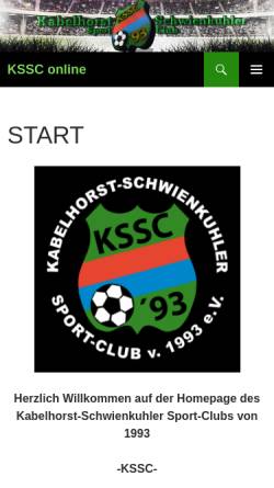 Vorschau der mobilen Webseite www.kssc.de, Kabelhorst-Schwienkuhler Sport-Club