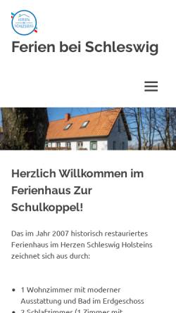 Vorschau der mobilen Webseite www.ferien-bei-schleswig.de, Ferienhaus Wolfgang Mitlehner