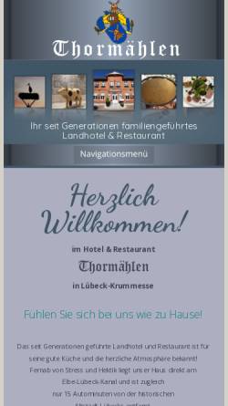 Vorschau der mobilen Webseite www.hotel-thormaehlen.de, Hotel-Restaurant Thormählen