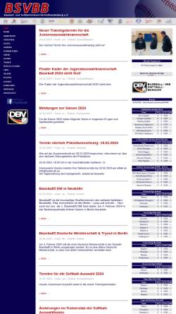 Vorschau der mobilen Webseite www.bsvbb.de, Baseball- und Softball-Verband Berlin/Brandenburg