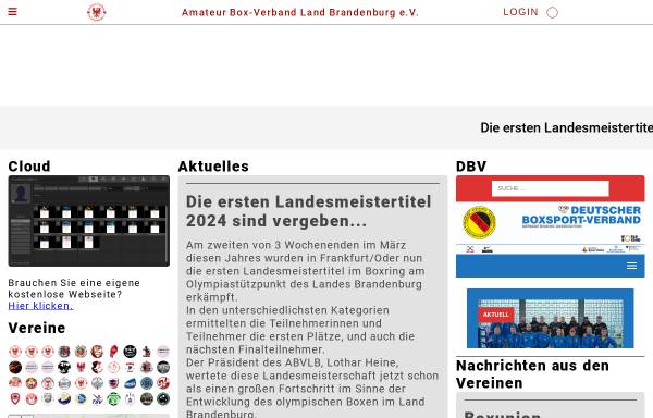Vorschau von www.amateurboxen-brandenburg.de, Amateur Box-Verband Land Brandenburg e. V.