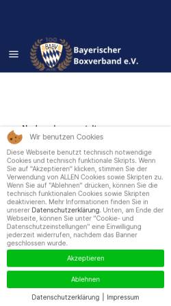 Vorschau der mobilen Webseite www.boxen-babv.de, Bayerischer Amateur Box-Verband e. V.