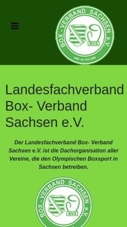 Vorschau der mobilen Webseite boxverband-sachsen.de, Box-Verband Sachsen e. V.