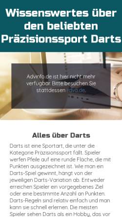 Vorschau der mobilen Webseite www.advinfo.de, Allgäuer Dartverband e.V.